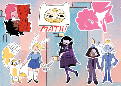 Fionna and Cake sticker sheet