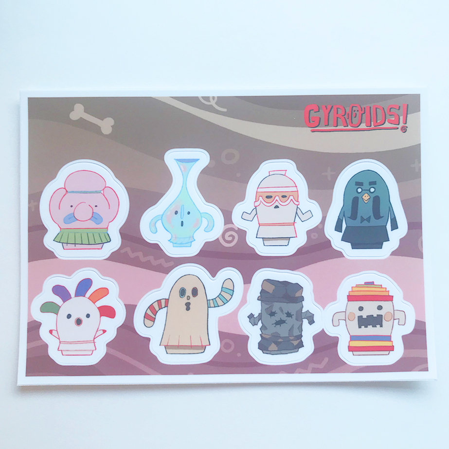 Gyroids sticker sheet