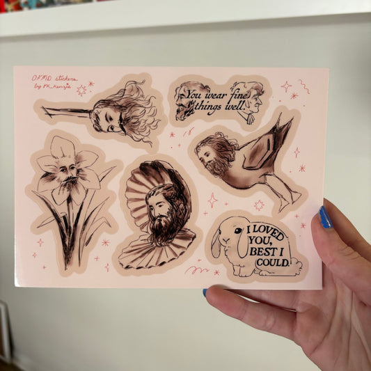 Our Flag means Death sticker sheet