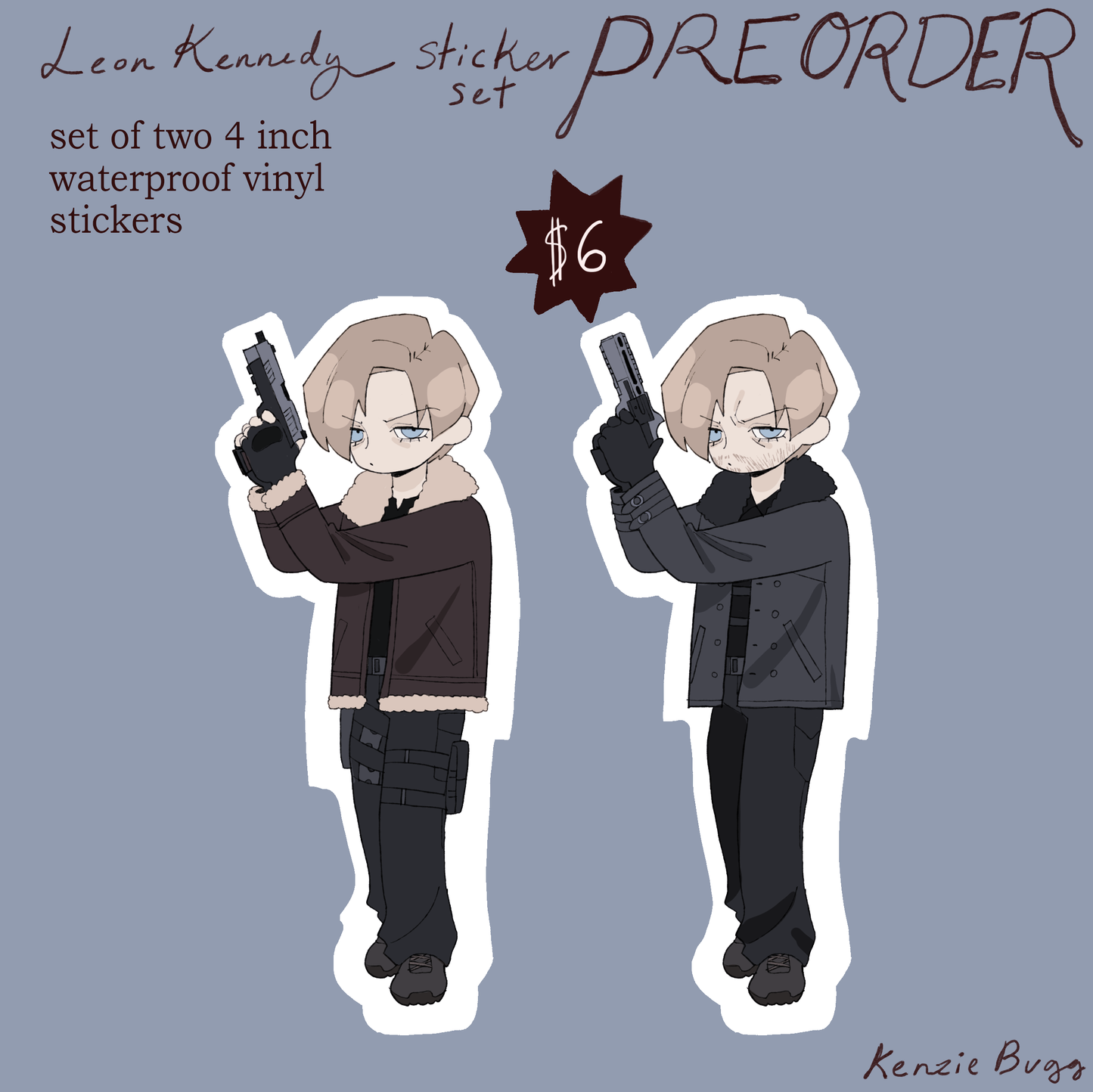 Leon Kennedy sticker set PREORDER